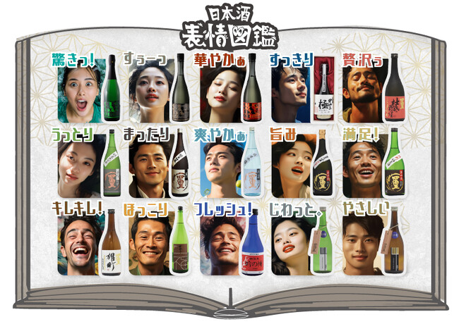 日本酒の新しい楽しみ方を新提案！画像生成AIを活用し日本酒の味わいを表情で表現した日本酒表情図鑑を発表