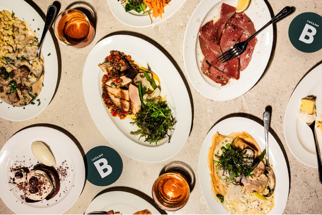 ドイツと日本の食文化を高次元で融合させたメニューを提供するCAFE & BAR B（カフェ・アンド・バー　ビー）。麻布台ヒルズ「FREUDE by BMW」内に6月1日（土）オープン