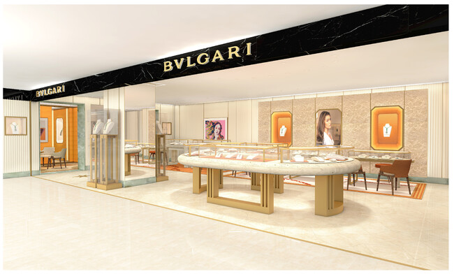 コンテンポラリーイタリアンアートリビングのエッセンスにあふれた空間ブルガリ 新宿伊勢丹店がリニューアルオープン