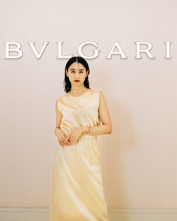 新宿伊勢丹 本館1階 ザ・ステージ「ブルガリ ポップアップストア」に俳優の山本美月さんが来場