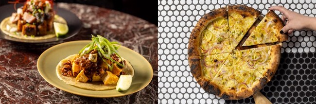 【夏の新作メニュー】旨辛料理の代名詞 麻婆豆腐とタコスがフュージョンした「麻婆豆腐タコス」やレモンが主役のピザ「国産レモンとフォンティーナチーズのピザ」
