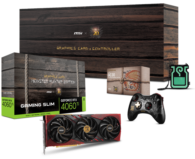 MSI×CAPCOM(R)コラボレーションモデル「GeForce RTX(TM) 4060 Ti 8G GAMING SLIM MONSTER HUNTER EDITION」発売！