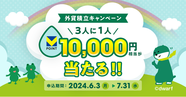 【外貨積立キャンペーン】3人に1人、Vポイント10,000円相当が当たる！