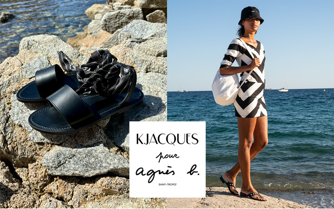 アニエスベー、K.Jacquesとのコラボレーションサンダルを発売