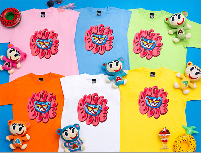 エンジェルブルーの35周年を記念した“発泡ロゴTシャツ”が登場！ アニバーサリーにふさわしいナカムラくんのポップなアイテム