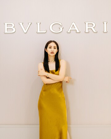 新宿伊勢丹 本館1階 ザ・ステージ「ブルガリ ポップアップストア」にモデル・俳優の堀田茜さんが来場