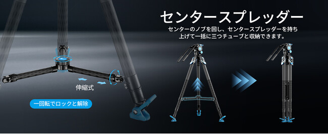 【新製品】SIRUI SVT75Pro+SVH15-JP ビデオカメラ用プロフェッショナルフルードヘッド付き三脚を販売開始