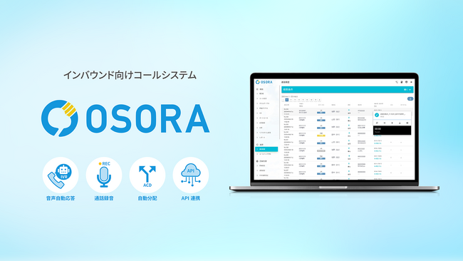 インバウンド向けコールシステム『OSORA』がSMS送信サービス『Cuenote SMS』とシステム連携を開始