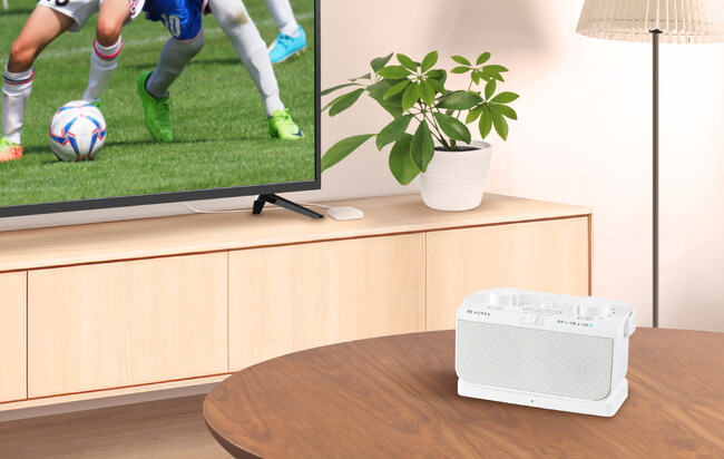 テレビの音声をさまざまな場所でクリアに聴くことができるテレビ用ワイヤレススピーカーを発売
