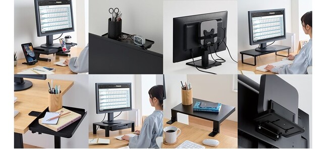 デスクがすっきり、作業効率アップ！モニタースタンド、拡張ボード/トレイ、CPUホルダーなどデスクアクセサリー 9アイテムを新発売