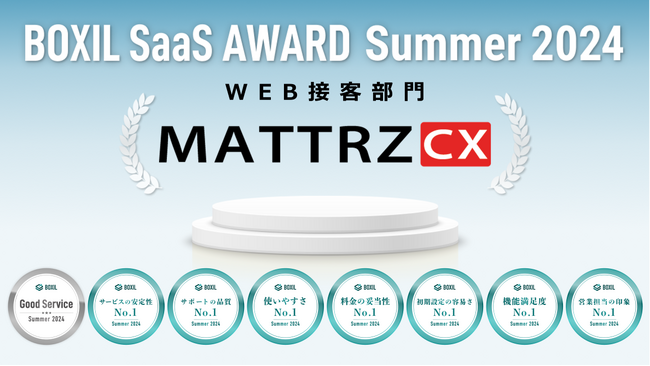 「BOXIL SaaS AWARD Summer 2024」WEB接客部門でGood Serviceと、7つのNo.1に選出！