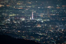 比叡山から望む夜景(京都市街地) 比叡山から望む夜景(京都市街地)