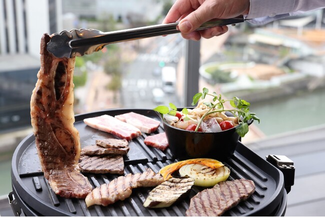 ご家族でリッチなBBQ体験を！週末限定で「ヨーロピアンBBQプラン」がランチタイムに再登場 ～福岡中洲 エス ルーフトップガーデン バグース ナカス～
