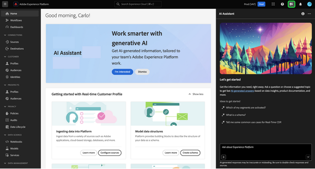 アドビ、Adobe Experience Platform AI Assistant（英語版）を提供開始、企業の生産性を飛躍的に向上
