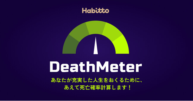 タブーを解き放つ！Habittoの「デスメーター」であなたの「死亡確率」をシミュレーション！