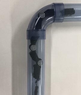 配管内を走る配管くん 重力に負けず上下に移動できる 配管内を走る配管くん 重力に負けず上下に移動できる