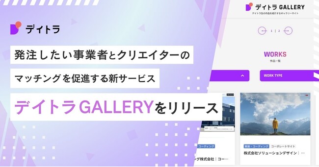 発注したい事業者とクリエイターのマッチングを促進する新サービス「デイトラGALLERY」をリリース