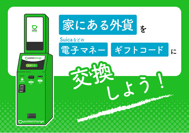 【住みたい街で有名な”吉祥寺”に設置！】家に眠っている外貨を電子マネーやギフトコードに交換できる「Pocket Change」をアトレ吉祥寺に新規設置