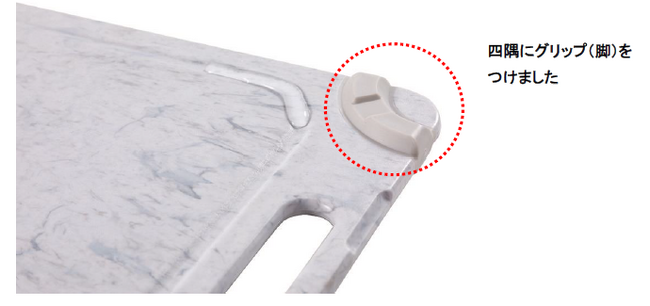 まな板の洗う回数を減らし、調理をしやすくする「ＤＣＭ　裏がつかないまな板」を新発売