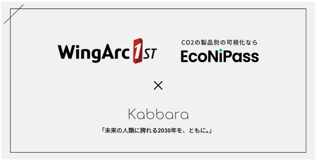 Kabbara合同会社は、ウイングアーク１ｓｔ株式会社と販売店契約を締結。CO2排出量可視化削減プラットフォーム「EcoNiPass」を販売