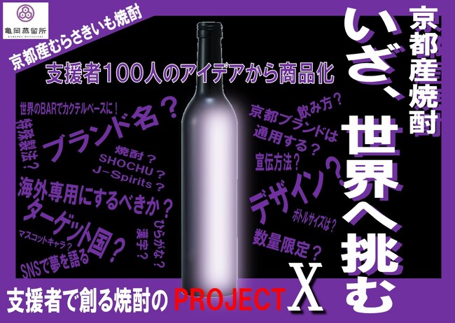 『京都の焼酎は世界に通ずるのか？』新たな海外向け商品を支援者１００人と造る！