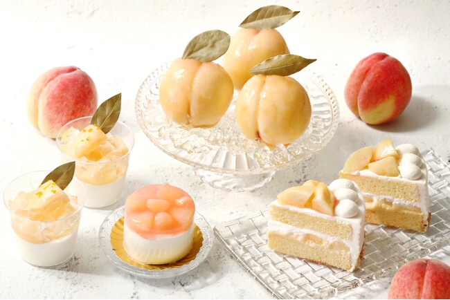 国産の桃をまるごと使用した大ヒットスイーツが今年も登場！暑い夏に食べたい、ジューシーな果肉感楽しめる桃スイーツ！過去累計5万個以上※1販売した『まるごと桃のケーキ』をはじめとした4品を7/1より発売
