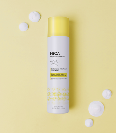 ビタミンC配合の泡で出てくる高濃度炭酸パックで、メイク前にビタミンチャージ！「HiCA　炭酸ミルク泡パックC 18000」が2024年6月20日より販売開始