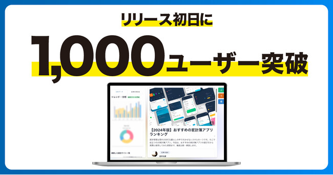 リリース初日に1,000ユーザーを突破した、SEOに強いAIライティングツール「AI-SEO」とは？