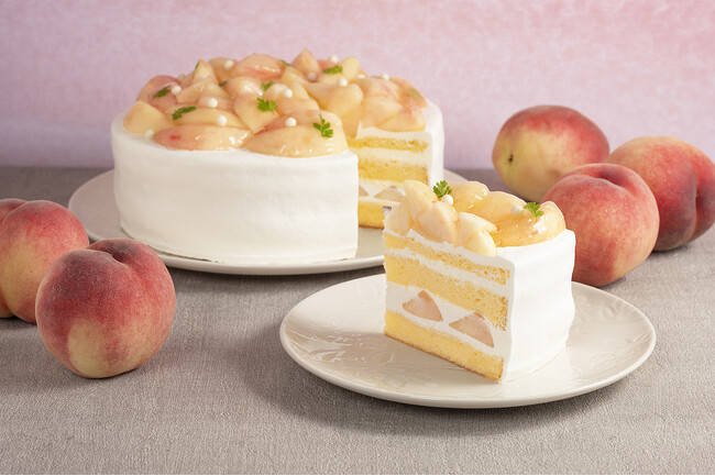 【ダッキーダック】華やぐ「桃のショートケーキ」が新登場！