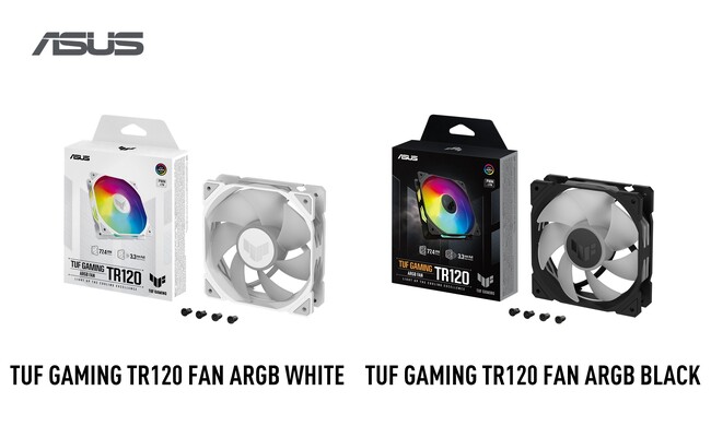 ASUSのゲーミングシリーズ TUF GAMINGよりPCケースファン「TUF GAMING TR120」シリーズ8製品を発表