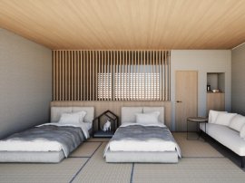 ワンちゃん用ベッドも完備の客室 ※イメージ ワンちゃん用ベッドも完備の客室 ※イメージ