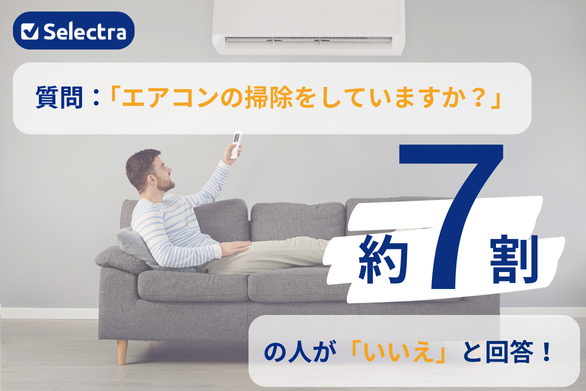 【エアコンクリーニングについて調査】7割以上がエアコン掃除をしていない！プロに依頼した人の9割以上が内容に満足