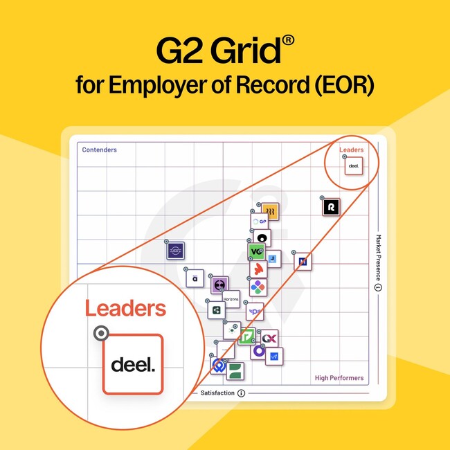 米国ユニコーンDeel : G2で海外雇用代行サービスEOR世界トップ企業に選出