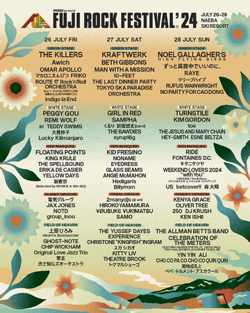 FUJI ROCK FESTIVAL'24｜初日のヘッドライナーにTHE KILLERS決定！フジロックビギナーさん必見の持ち物＆服装ガイドを公開！フジロックまであと6週間です。
