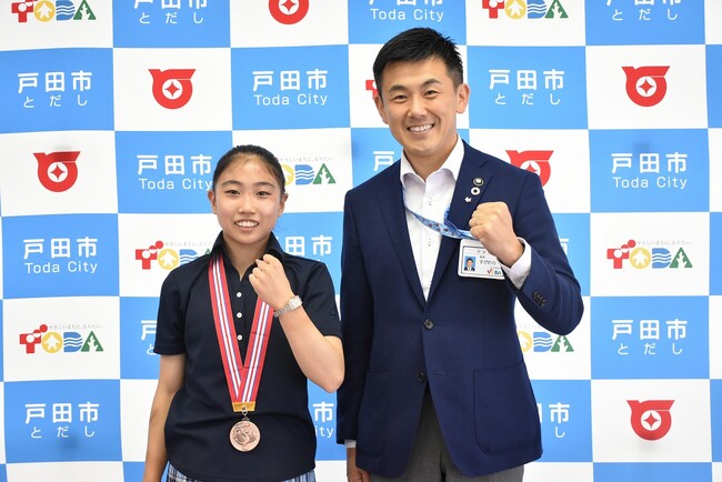 【埼玉県戸田市】パリオリンピック体操女子日本代表内定　岸 里奈選手の激励会及び戸田市長表敬訪問を実施