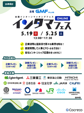 【株式会社コクリコ】地方旧帝大/国立大26卒 670名のオンライン採用イベントを開催しました。