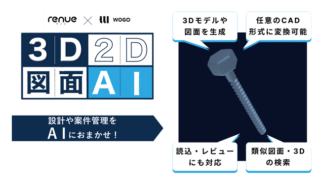 「3D・2D図面AI」をリリース。CAD生成AIによる製造業の革新に挑戦。