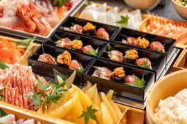 豪華3貫盛りと彩り豊かな海鮮ネタ 豪華3貫盛りと彩り豊かな海鮮ネタ