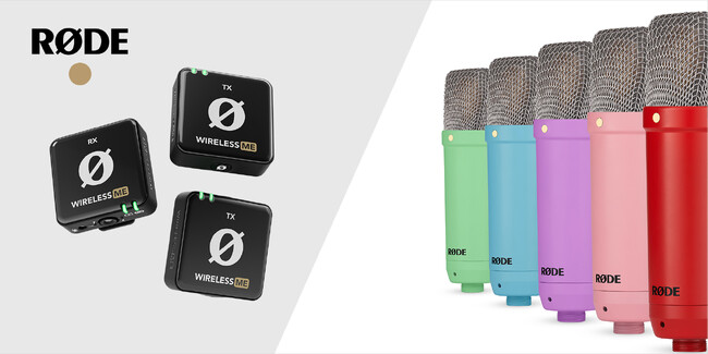 【RODE（ロード）新商品】超コンパクトなワイヤレスマイク・ワイヤレスミーのデュアルチャンネル対応セット「ワイヤレスミーデュアル」と、コンデンサーマイク「NT1シグネチャーシリーズ」新色が登場！