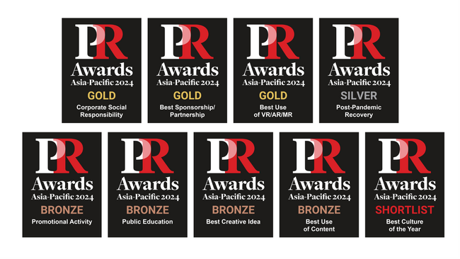 オズマピーアール、『PR Awards Asia-Pacific 2024』においてエントリー9作品が入選し、うち8作品で受賞！