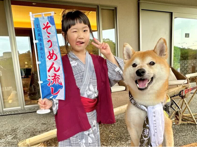 夏の恒例「愛犬流しそうめん」2024年6月25日からロングラン開催！今年は「神戸牛ステーキ」も流せます！