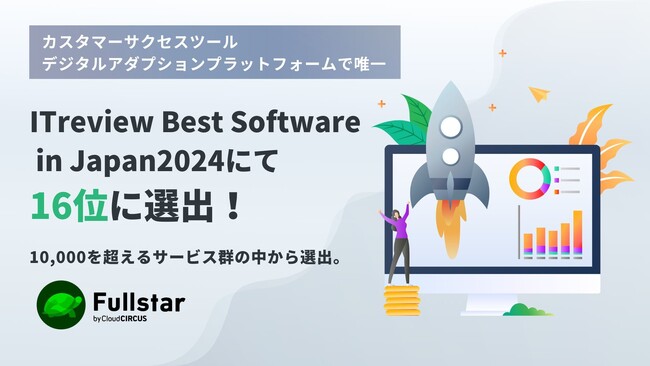 クラウドサーカスのCSMツール『Fullstar』、「ITreview Best Software in Japan2024」にて10,000を超えるサービス群から16位に選出！