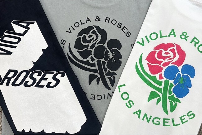 ロサンゼルスを拠点に活動する「VIOLA ＆ ROSES（ヴィオラ アンド ローゼス）」が「TANGRAM」「RUFFLOG」「BAYFLOW」とのコラボレーションコレクションをリリース