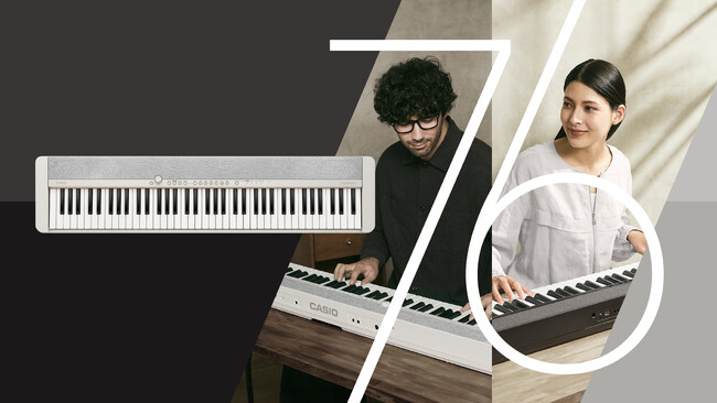 コンパクトサイズと迫力ある音を両立した76鍵盤の電子キーボード