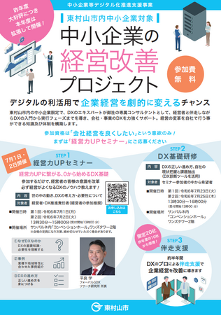 大好評につき、拡張開催！フォーバル GDXリサーチ研究所所長 平良 学東村山市主催「中小企業の経営改善プロジェクト」に登壇