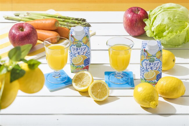シチリアレモンを皮ごと絞った、“本格的なピール感と華やかな香り”夏限定「野菜生活100 シチリアレモンmix」新発売