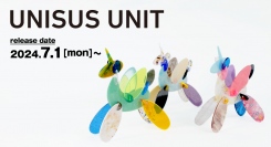 デッドストックになってしまうアクリルを、ビジュアルアーティスト ミック・イタヤ氏とコラボしアートピース化。「UNISUS UNIT」が７月１日より発売。
