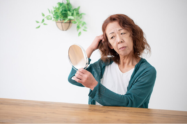 白髪の場所は