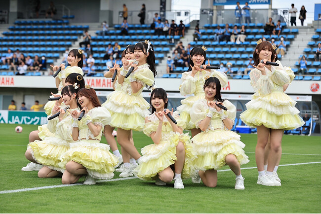 ≒JOYがヤマハスタジアムに登場！ジュビロ磐田×セレッソ大阪戦～静岡産業大学開学30周年記念マッチ～にゲスト出演し、試合前とハーフタイムで気迫あふれるパフォーマンスを披露！！