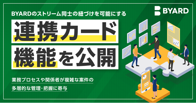 「BYARD」のストリーム同士の紐づけを可能にする「連携カード」機能を公開
